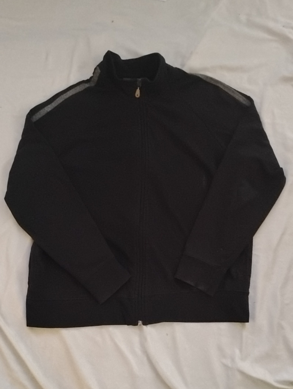 3/$20 Prospirit Black Bomber Jacket with Gray Shoulder Stripe